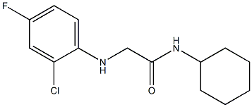 2-[(2-chloro-4-fluorophenyl)amino]-N-cyclohexylacetamide Struktur