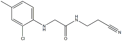 2-[(2-chloro-4-methylphenyl)amino]-N-(2-cyanoethyl)acetamide Struktur