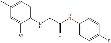 2-[(2-chloro-4-methylphenyl)amino]-N-(4-fluorophenyl)acetamide Struktur