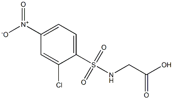 2-[(2-chloro-4-nitrobenzene)sulfonamido]acetic acid Struktur