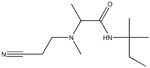 2-[(2-cyanoethyl)(methyl)amino]-N-(2-methylbutan-2-yl)propanamide Struktur