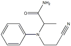 2-[(2-cyanoethyl)(phenyl)amino]propanamide Struktur