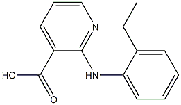 2-[(2-ethylphenyl)amino]pyridine-3-carboxylic acid Struktur