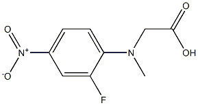 2-[(2-fluoro-4-nitrophenyl)(methyl)amino]acetic acid Struktur