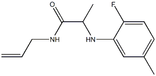 2-[(2-fluoro-5-methylphenyl)amino]-N-(prop-2-en-1-yl)propanamide Struktur