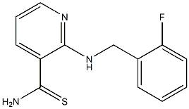 2-[(2-fluorobenzyl)amino]pyridine-3-carbothioamide Struktur