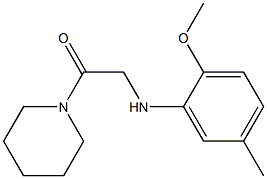 2-[(2-methoxy-5-methylphenyl)amino]-1-(piperidin-1-yl)ethan-1-one Struktur