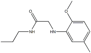 2-[(2-methoxy-5-methylphenyl)amino]-N-propylacetamide Struktur