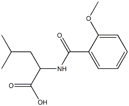 2-[(2-methoxybenzoyl)amino]-4-methylpentanoic acid Struktur