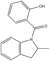 2-[(2-methyl-2,3-dihydro-1H-indol-1-yl)carbonyl]phenol Struktur