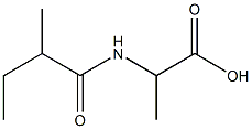 2-[(2-methylbutanoyl)amino]propanoic acid Struktur