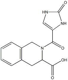 2-[(2-oxo-2,3-dihydro-1H-imidazol-4-yl)carbonyl]-1,2,3,4-tetrahydroisoquinoline-3-carboxylic acid Struktur