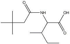 2-[(3,3-dimethylbutanoyl)amino]-3-methylpentanoic acid Struktur