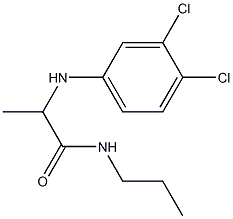 2-[(3,4-dichlorophenyl)amino]-N-propylpropanamide Struktur