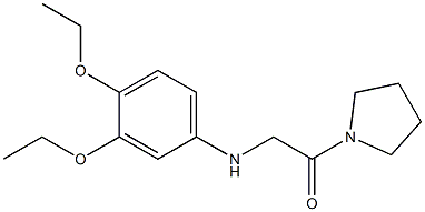 2-[(3,4-diethoxyphenyl)amino]-1-(pyrrolidin-1-yl)ethan-1-one Struktur