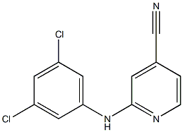 2-[(3,5-dichlorophenyl)amino]pyridine-4-carbonitrile Struktur