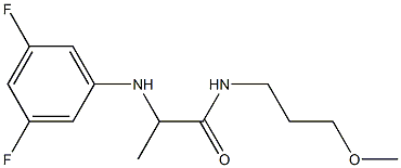 2-[(3,5-difluorophenyl)amino]-N-(3-methoxypropyl)propanamide Struktur