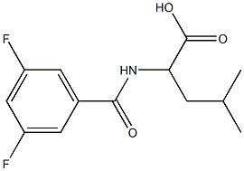 2-[(3,5-difluorophenyl)formamido]-4-methylpentanoic acid Struktur