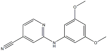 2-[(3,5-dimethoxyphenyl)amino]isonicotinonitrile Struktur