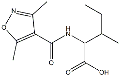 2-[(3,5-dimethyl-1,2-oxazol-4-yl)formamido]-3-methylpentanoic acid Struktur