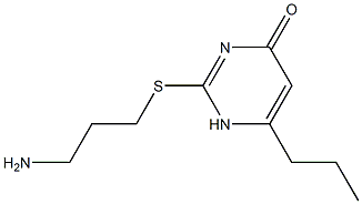 2-[(3-aminopropyl)sulfanyl]-6-propyl-1,4-dihydropyrimidin-4-one Struktur