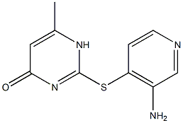 2-[(3-aminopyridin-4-yl)sulfanyl]-6-methyl-1,4-dihydropyrimidin-4-one Struktur