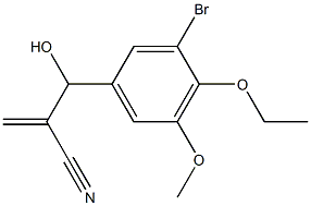 2-[(3-bromo-4-ethoxy-5-methoxyphenyl)(hydroxy)methyl]prop-2-enenitrile Struktur