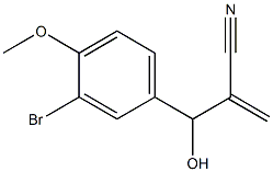 2-[(3-bromo-4-methoxyphenyl)(hydroxy)methyl]prop-2-enenitrile Struktur