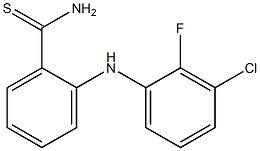 2-[(3-chloro-2-fluorophenyl)amino]benzene-1-carbothioamide Struktur