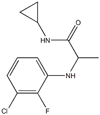 2-[(3-chloro-2-fluorophenyl)amino]-N-cyclopropylpropanamide Struktur