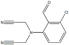 2-[(3-chloro-2-formylphenyl)(cyanomethyl)amino]acetonitrile Struktur