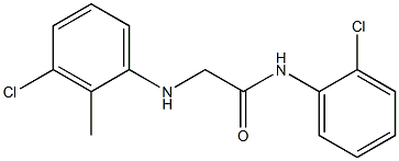 2-[(3-chloro-2-methylphenyl)amino]-N-(2-chlorophenyl)acetamide Struktur