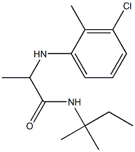 2-[(3-chloro-2-methylphenyl)amino]-N-(2-methylbutan-2-yl)propanamide Struktur