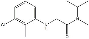 2-[(3-chloro-2-methylphenyl)amino]-N-methyl-N-(propan-2-yl)acetamide Struktur