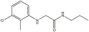 2-[(3-chloro-2-methylphenyl)amino]-N-propylacetamide Struktur