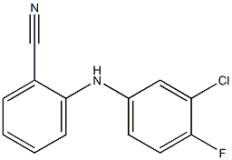 2-[(3-chloro-4-fluorophenyl)amino]benzonitrile Struktur