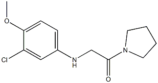 2-[(3-chloro-4-methoxyphenyl)amino]-1-(pyrrolidin-1-yl)ethan-1-one Struktur