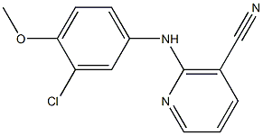 2-[(3-chloro-4-methoxyphenyl)amino]nicotinonitrile Struktur