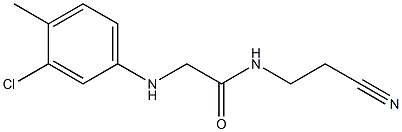 2-[(3-chloro-4-methylphenyl)amino]-N-(2-cyanoethyl)acetamide Struktur