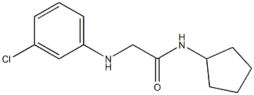 2-[(3-chlorophenyl)amino]-N-cyclopentylacetamide Struktur