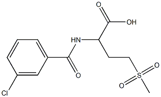 2-[(3-chlorophenyl)formamido]-4-methanesulfonylbutanoic acid Struktur