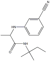 2-[(3-cyanophenyl)amino]-N-(2-methylbutan-2-yl)propanamide Struktur