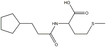 2-[(3-cyclopentylpropanoyl)amino]-4-(methylthio)butanoic acid Struktur