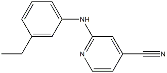 2-[(3-ethylphenyl)amino]pyridine-4-carbonitrile Struktur