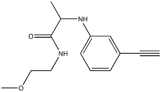 2-[(3-ethynylphenyl)amino]-N-(2-methoxyethyl)propanamide Struktur