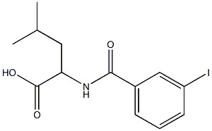 2-[(3-iodophenyl)formamido]-4-methylpentanoic acid Struktur