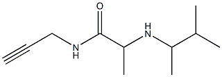 2-[(3-methylbutan-2-yl)amino]-N-(prop-2-yn-1-yl)propanamide Struktur