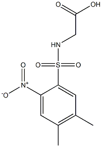 2-[(4,5-dimethyl-2-nitrobenzene)sulfonamido]acetic acid Struktur