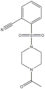 2-[(4-acetylpiperazin-1-yl)sulfonyl]benzonitrile Struktur