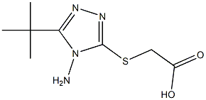 2-[(4-amino-5-tert-butyl-4H-1,2,4-triazol-3-yl)sulfanyl]acetic acid Struktur